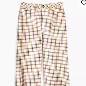 Madewell Emmett Wide-Log Crop Pants in Rainbow Windowpane
